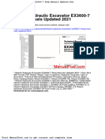 Hitachi Hydraulic Excavator Ex3600 7 Shop Manuals Updated 2021