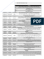 Date Sheet For Class 2nd Year