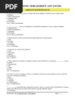 02 Electronic Spreadsheet Advanced Important Questions Answers