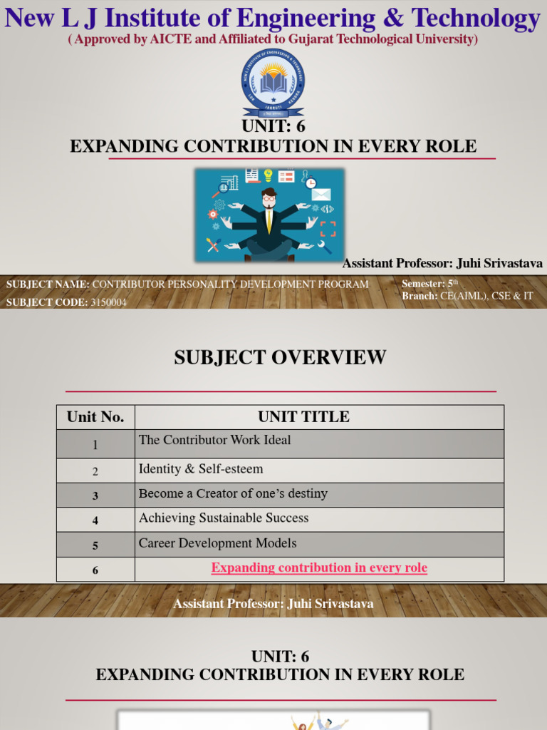 Expanding Contribution in Roles | PDF | Career & Growth | Art
