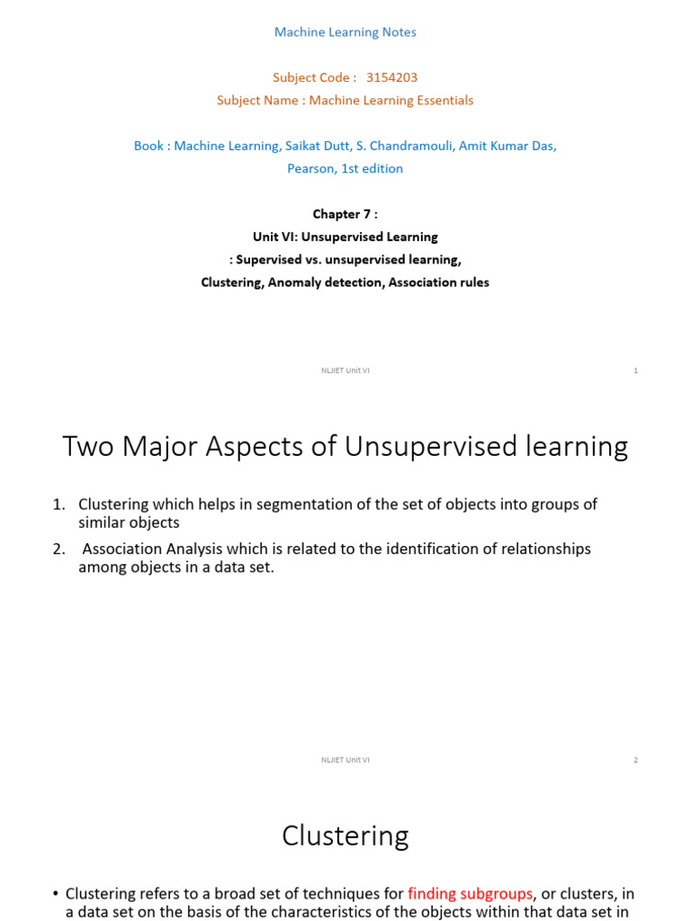 Unsupervised Learning Insights | PDF