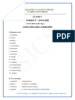 Class 5 English Study Material (Copy Work)