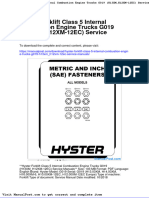 Hyster Forklift Class 5 Internal Combustion Engine Trucks g019 h13xm h12xm 12ec Service Manuals