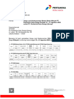 1035-S-Harga Jual Keekonomian BBM PT Pertamina Patra Niaga Periode 15 - 31 Agustus 2023 Untuk PT Pertamina Hulu Energi (Group)