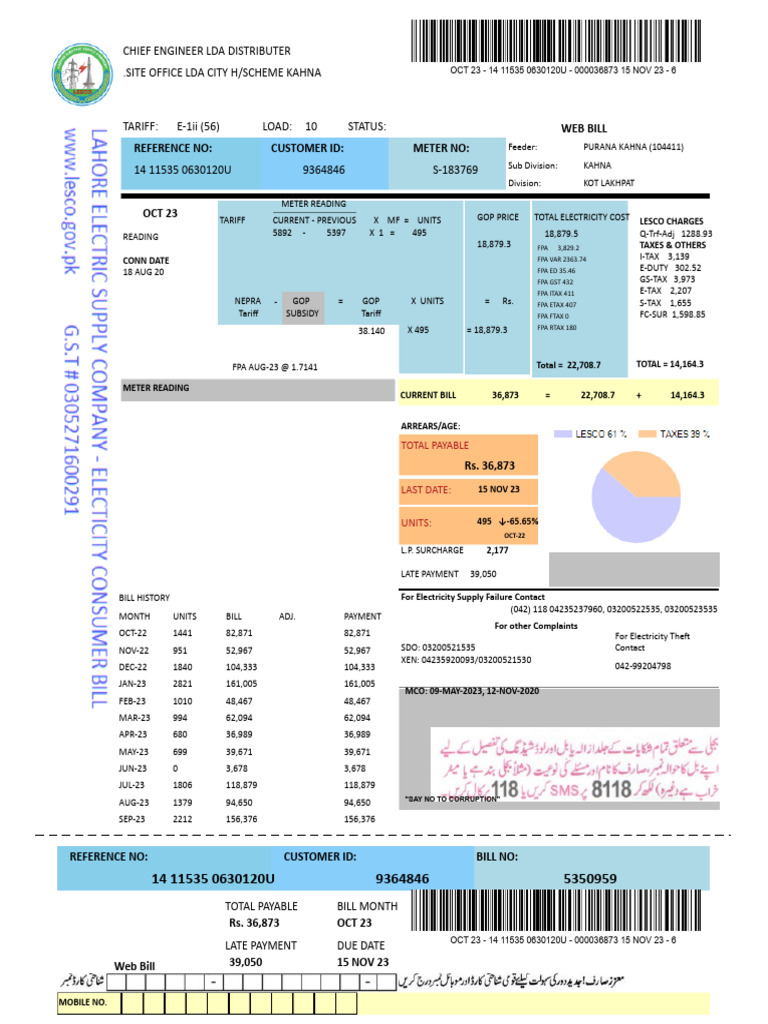 Site Office LDA City Bill Oct 2023 | PDF