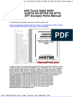 Hyster Forklift Truck s005 s005 h4 0ft5 h4 0ft6 h4 5fts5 h4 5ft6 h5 0ft h5 5ft Europe Parts Manual 4069389