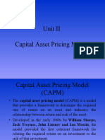 Unit II Capital Asset Pricing Model - CAPM