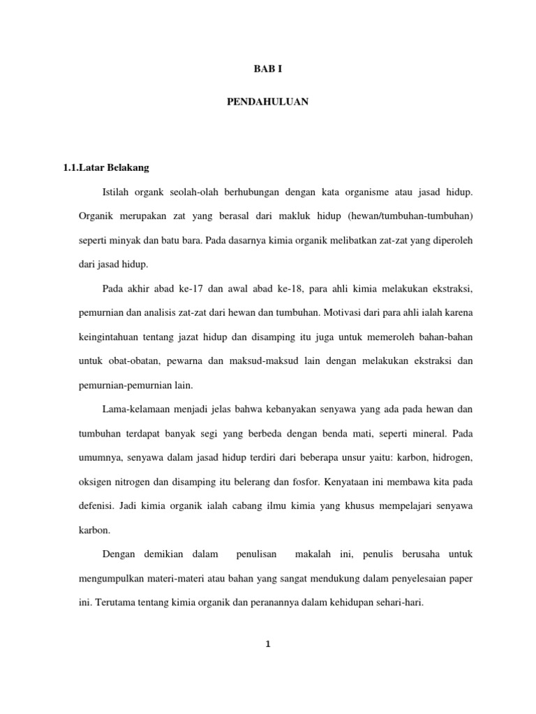 Makalah Senyawa Organik