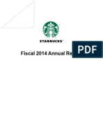 Starbucks Fiscal 2014 Form 10-K