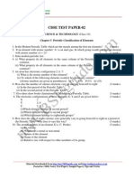 10 Science Periodic Classification of Elements Test 02