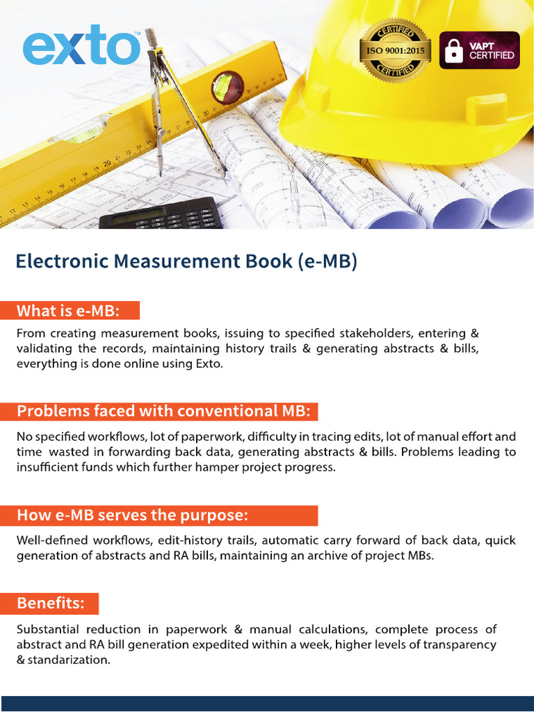 Exto EMeasurement Book Brochure PDF