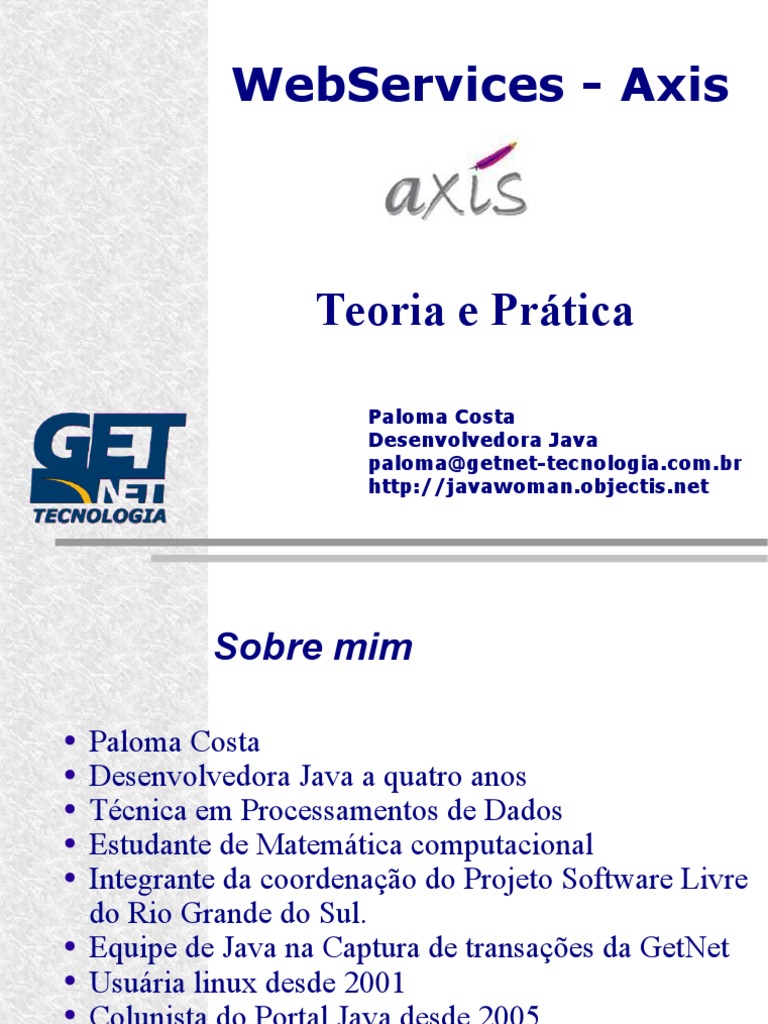 Web Services em Java com Axis | PDF | Serviço de internet | Sabonete