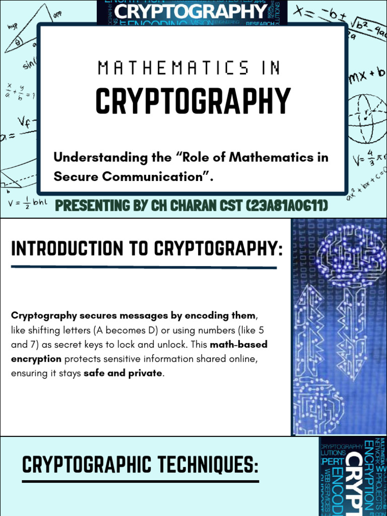 Mathematics in Cryptography Explained | PDF | Encryption | Cryptography