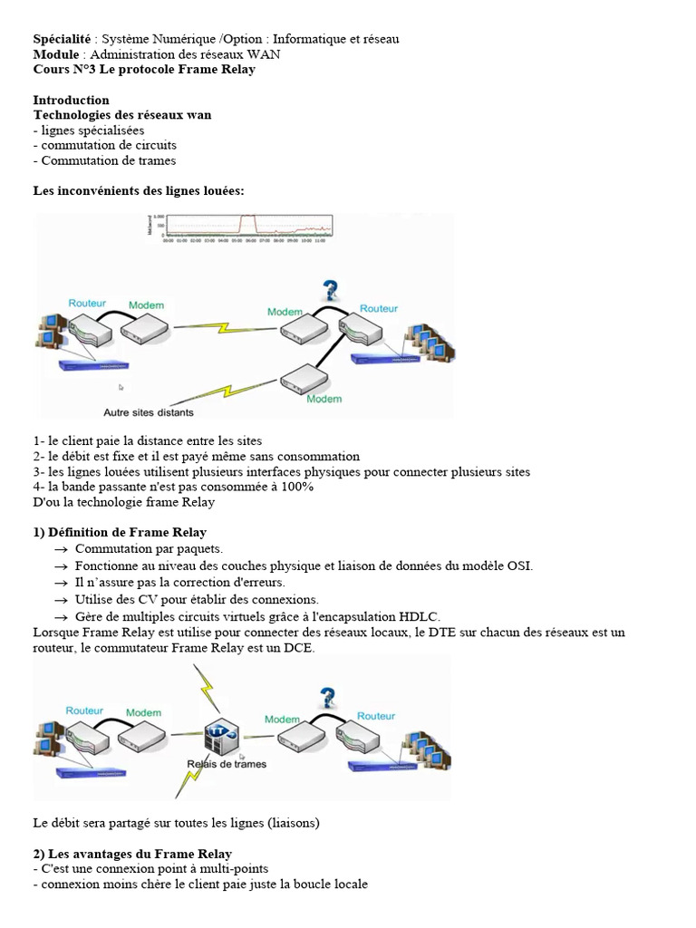 Introduction au protocole Frame Relay | PDF | Débit binaire ...