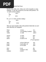 Forming The Preterite Past Tense