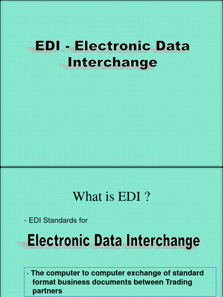 EDI Electronic Data Interchange PDF Electronic Data Interchange