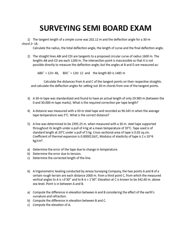 CALIFORNIA SURVEYING EXAM intelligence overview