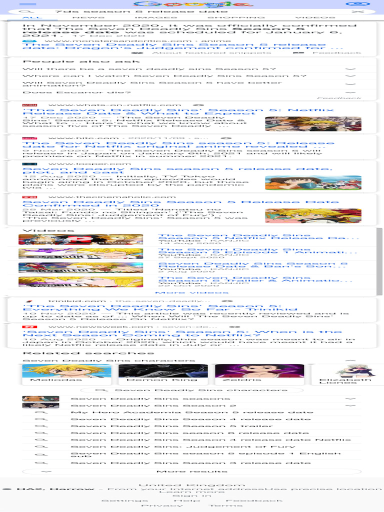 7ds Season 5 Release Date Google Search PDF