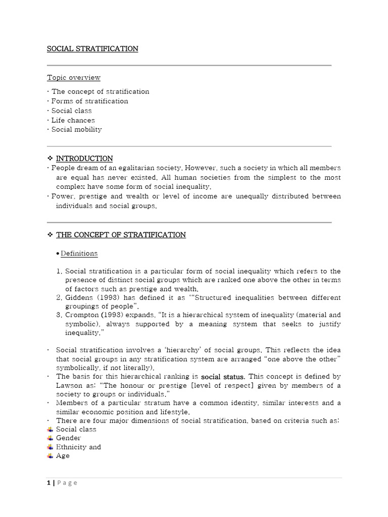Understanding Social Stratification | PDF | Social Stratification ...