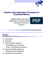 Compiler Based Optimization Techniques For Scratchpad Memory