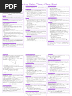 Galois Theory Cheat Sheet