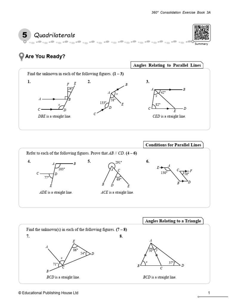 Parallelogram Properties and Angles | PDF