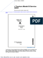 John Deere Tractors Model b Service Manual Sm2004