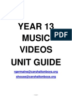 Year 13 Music Videos Booklet Final