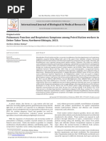 Pulmonary Function and Respiratory Symptoms Among Petrol Station Workers in Debre Tabor Town, Northwest Ethiopia, 2023