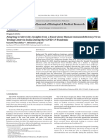 Adapting To Adversity Insights From A Stand-Alone Human Immunodeficiency Virus Testing Centre in India During The Covid-19 Pandemic