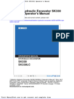 Kobelco Hydraulic Excavator Sk330 Sk330lc Operators Manual