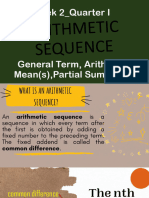W2 Q1 L2 - ARITHMETIC SEQUENCE - With Solutions