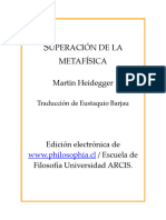 Heidegger, Martin - Superacion de La Metafisica