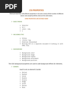 CSS Properties