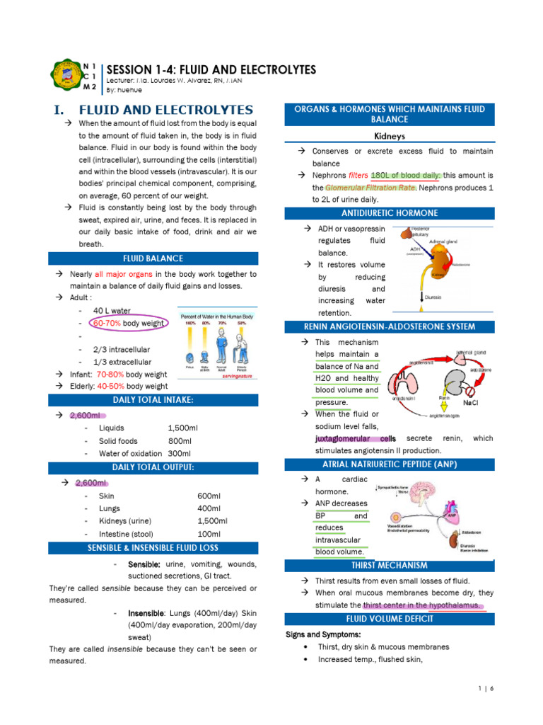 Open NCM 112 Fluid and Electrolytes 1 8 Compiled 220928 180743 | PDF ...