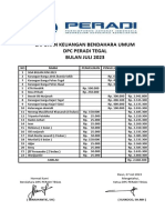 Laporan Keuangan DPC PERADI TEGAL Juli S.D Desember