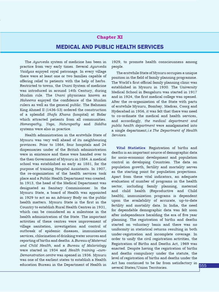 Chapter 11 Medical and Public Health Services | PDF | Mortality Rate ...