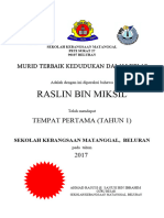 MURID TERBAIK KEDUDUKAN DALAM KELAS 