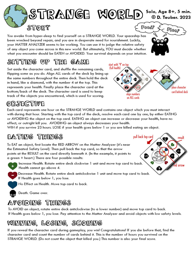 Strange World Rules 231012 | PDF | Gaming | Tabletop Games