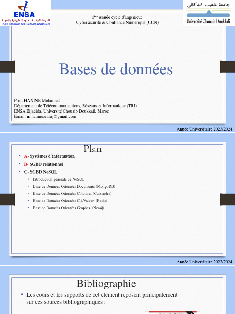 Introduction aux Bases de Données NoSQL | PDF | NoSQL | Base de données ...