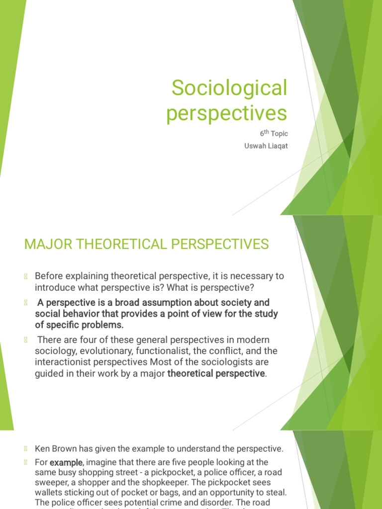 WHAT IS THE SOCIOLOGICAL PERSPECTIVE visual data 6