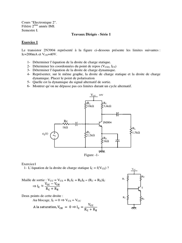 Charge statique et dynamique en électronique | PDF