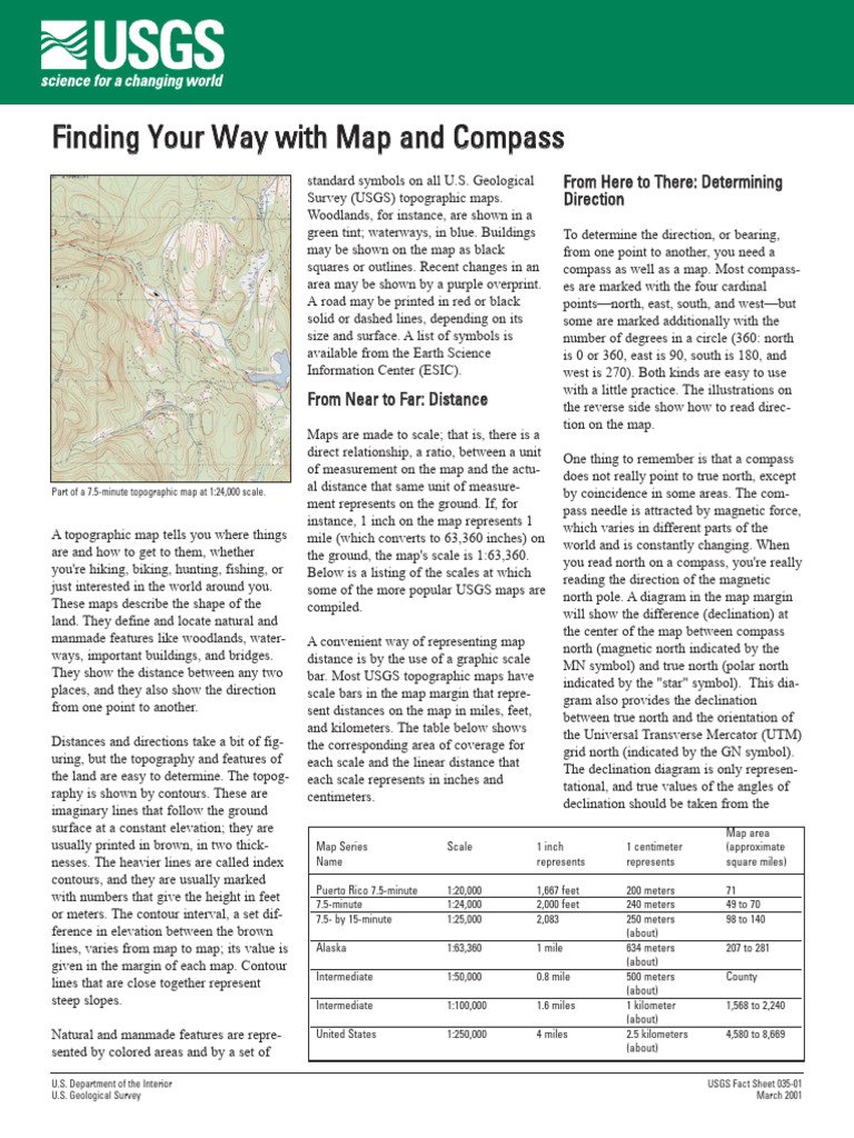 Understanding Topographic Maps | PDF | Compass | Contour Line