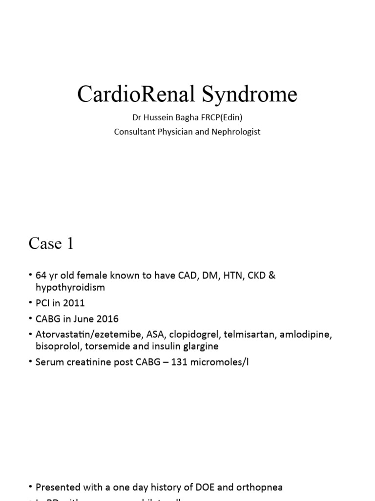 icd 10 acute cardiorenal syndrome