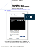 Komatsu Wheeled Excavator Pw148 11 Shop Manual Venbm68001