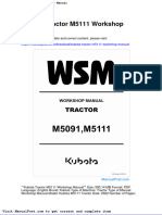 Kubota Tractor m5111 Workshop Manual