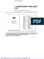 Land Rover 3 Discovery 2006 2009 Owner Manual