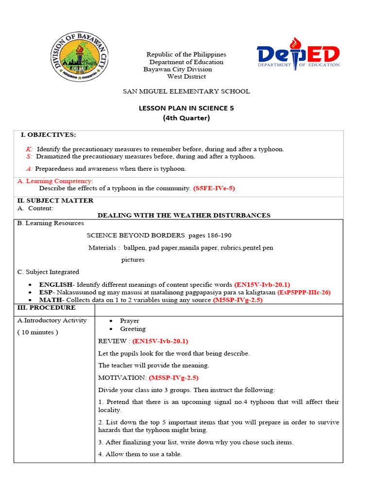 Cot Grade 5Science PDF Learning Cognition