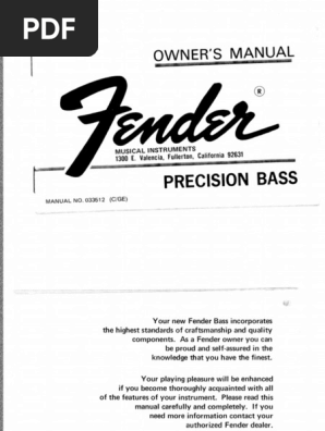 OM Leg Bass Precision Bass 1975