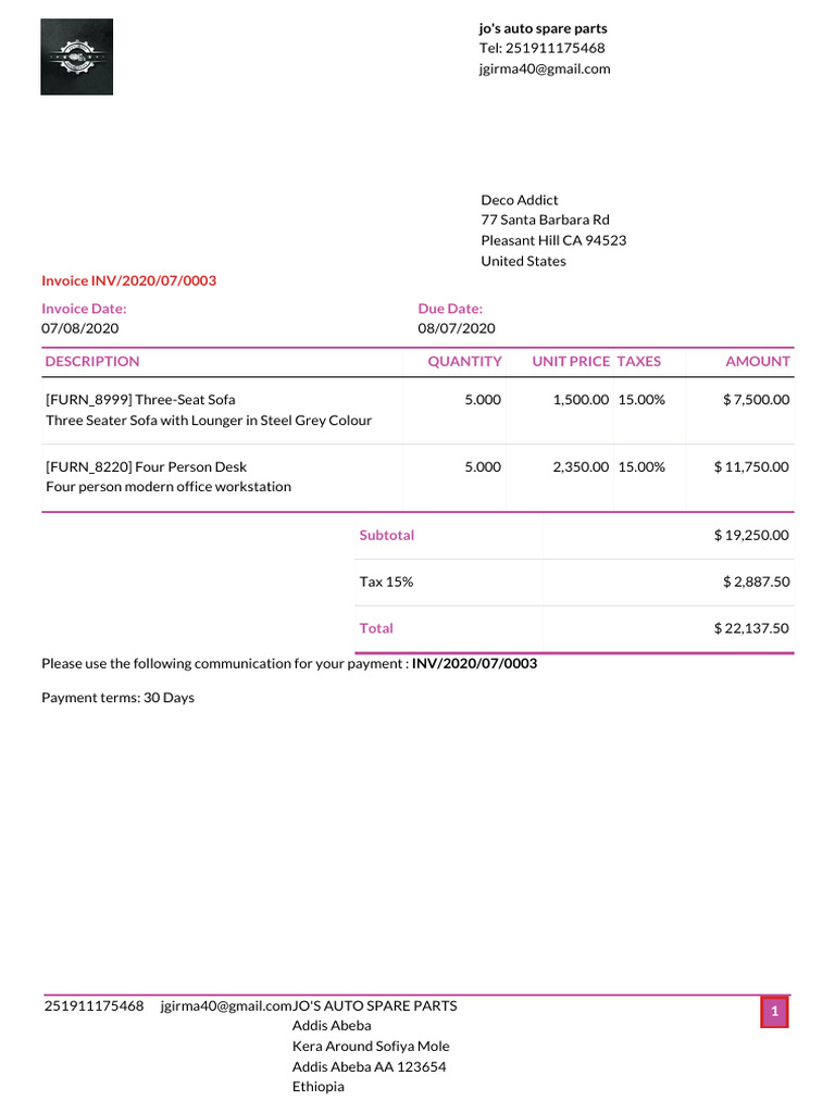 Jo's Auto Spare Parts PDF